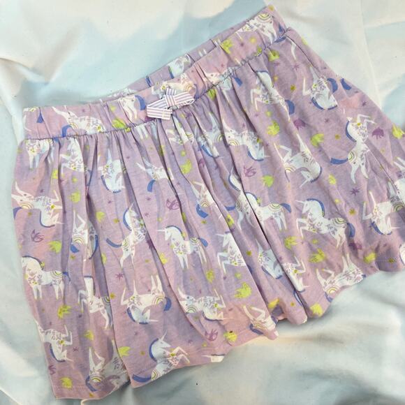 Cat & Jack Unicorn Skort Kids Size L 10 12 Pull On Gathered‎ Pleat Knit Kidcore - Picture 1 of 6